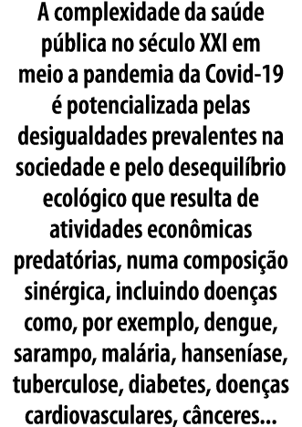 A complexidade da saúde pública no século XXI em meio a pandemia da Covid-19 é potencializada pelas desigualdades pre   